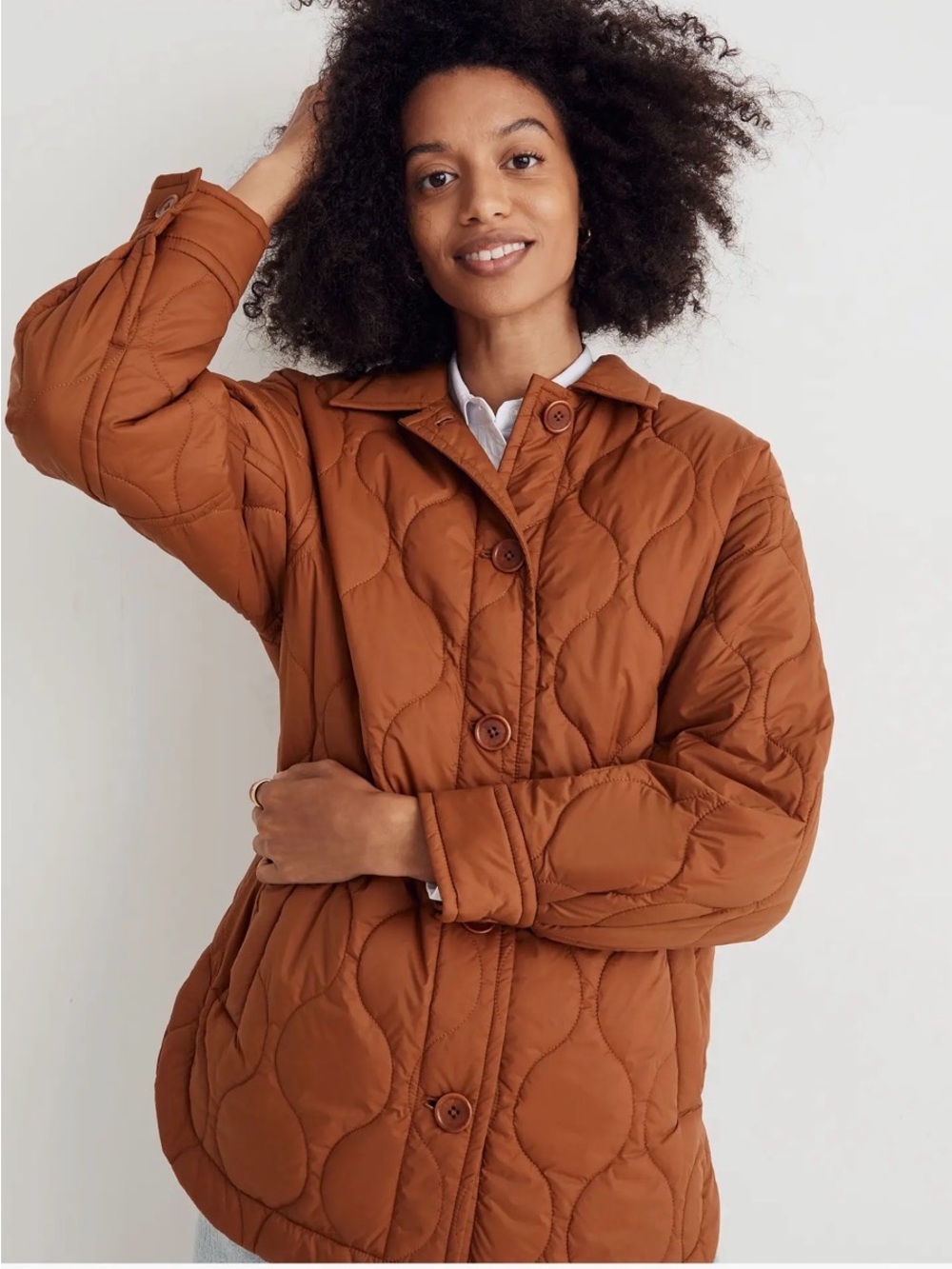 Madewell air puff shirt jacket